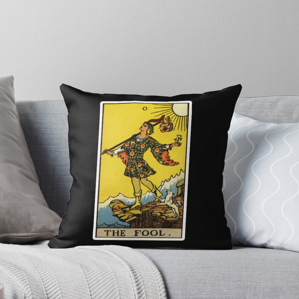 The Fool Zero Tarot Design Throw Pillow