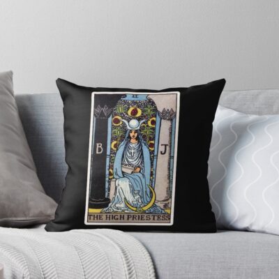 The High Priestess Ii Tarot Design Throw Pillow