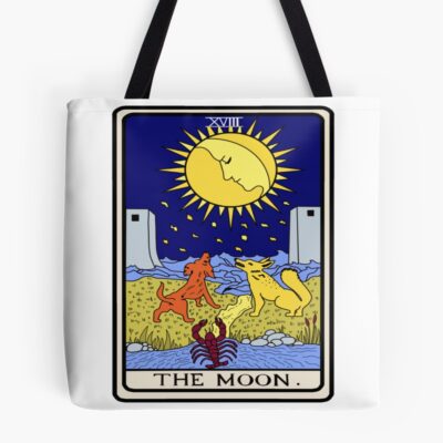 The Moon Tarot Mystic Design Tote Bag