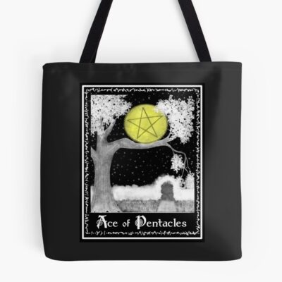 Ace Of Pentacles Witchcraft Tarot Design Tote Bag