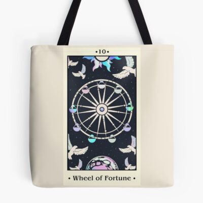 Wheel Of Fortune Mystic Tarot Design Tote Bag
