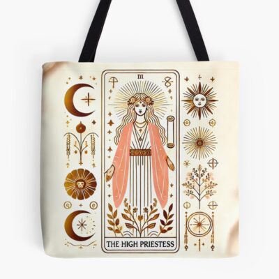 The High Priestess Classic Tarot Design Tote Bag