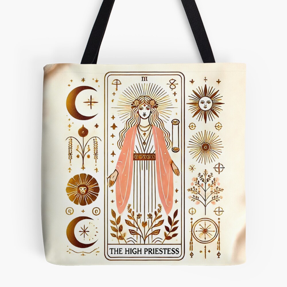 The High Priestess Classic Tarot Design Tote Bag