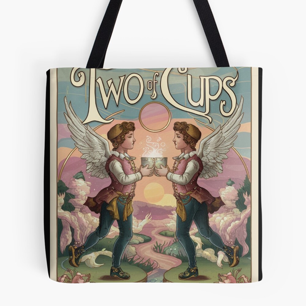 Two Of Cups Tarot Classic Design Tote Bag