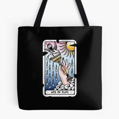 Ace Of Cups Vintage Tattoo Design Tote Bag