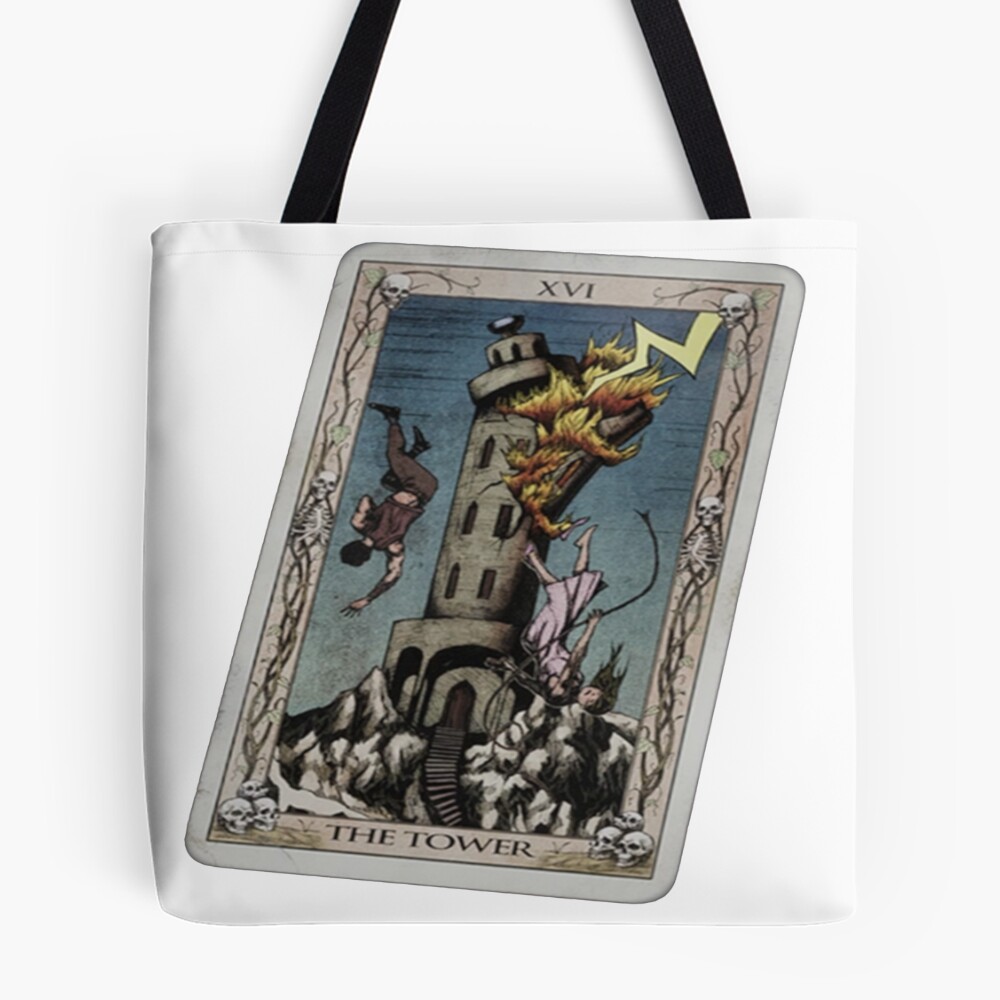 The Tower Quarry Tarot Design Tote Bag