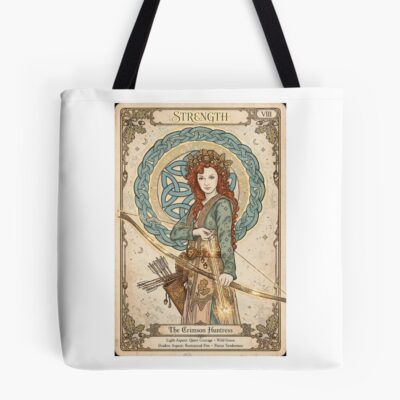 Strength Woodland Guardians Tarot Design Tote Bag
