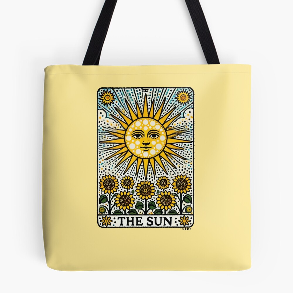 The Sun Tarot Mystic Design Tote Bag