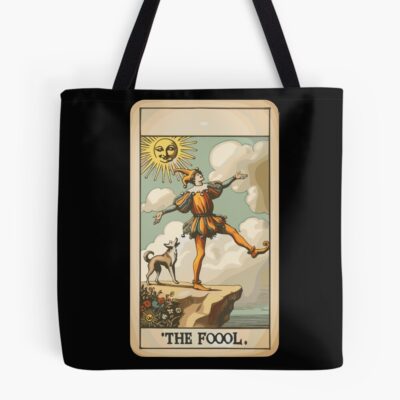 The Fool Halloween Vintage Tarot Design Tote Bag