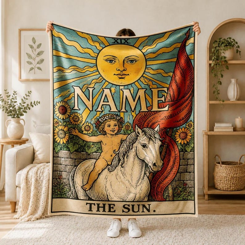 The Sun Tarot Celestial Mystic Blanket