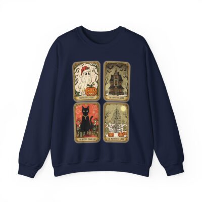 Creepmas Ghost Cat Witchcore Tarot Sweatshirt