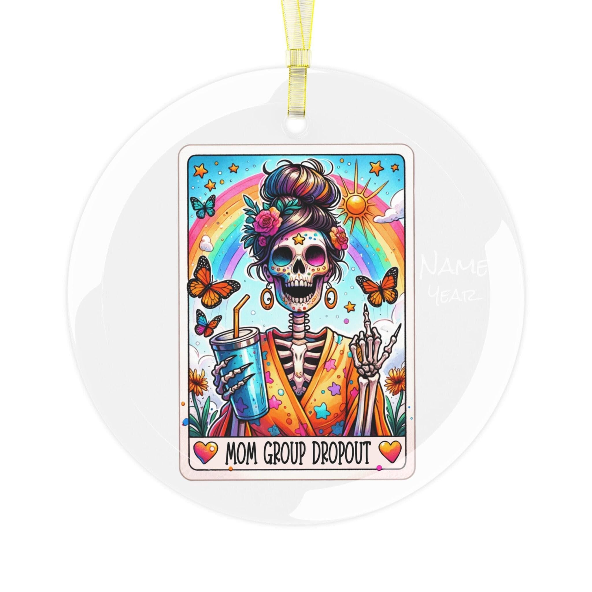 Tarot The Mom Group Dropout Custom Glass Ornament - Image 2