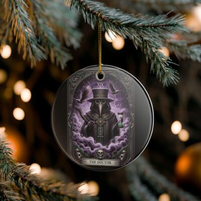 Tarot Plague Doctor Gothic Ceramic Ornament