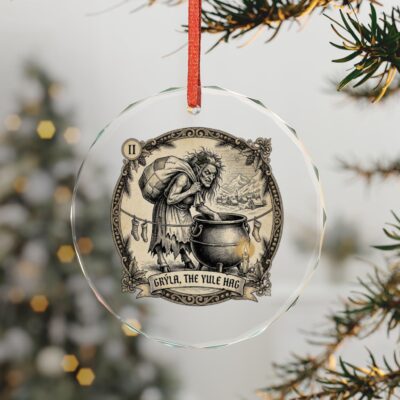 Gryla Icelandic Yule Hag Glass Ornament