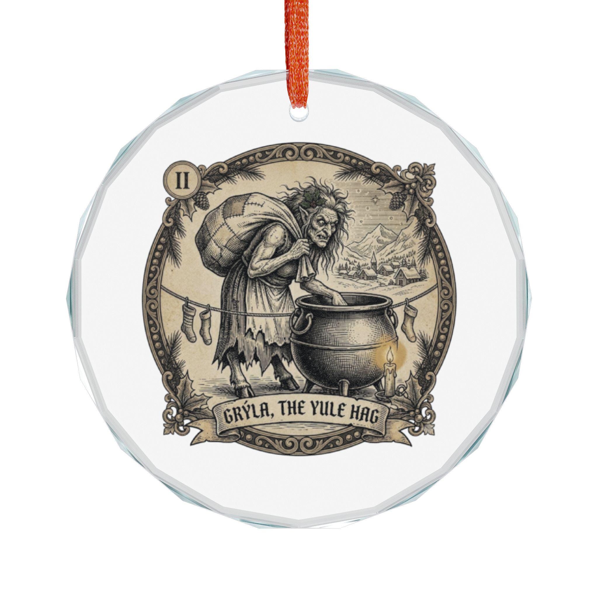 Gryla Icelandic Yule Hag Glass Ornament - Image 3