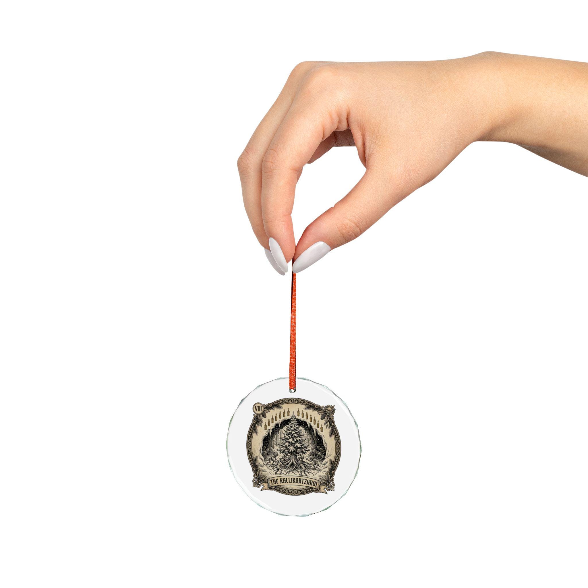 Kallikantzaroi Greek Folklore Glass Ornament - Image 2