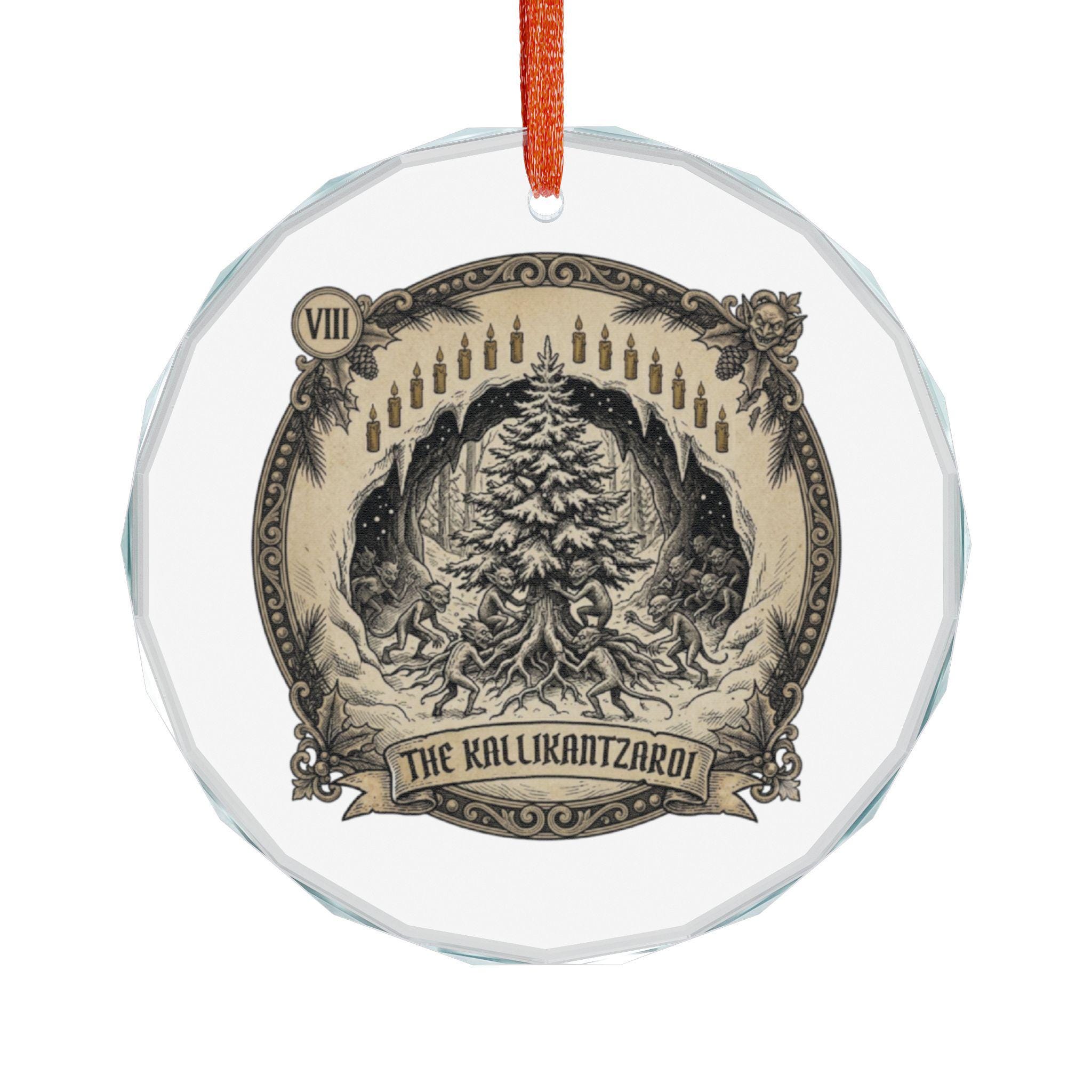 Kallikantzaroi Greek Folklore Glass Ornament - Image 3