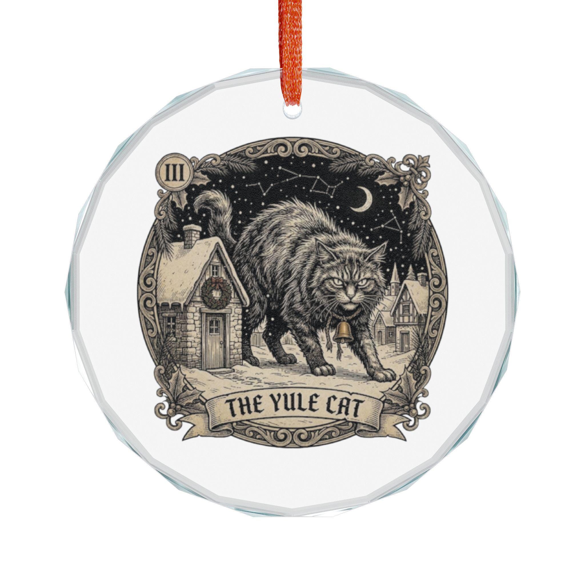 Yule Cat Icelandic Folklore Glass Ornament - Image 3