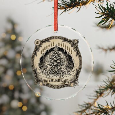 Kallikantzaroi Greek Folklore Glass Ornament