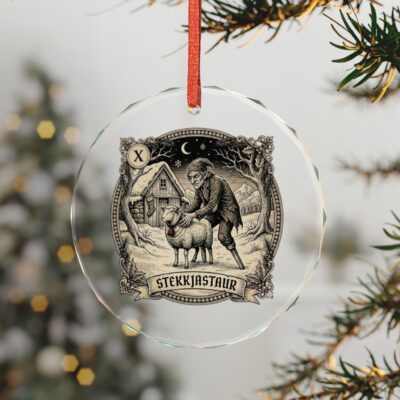 Stekkjastaur Yule Lad Glass Ornament