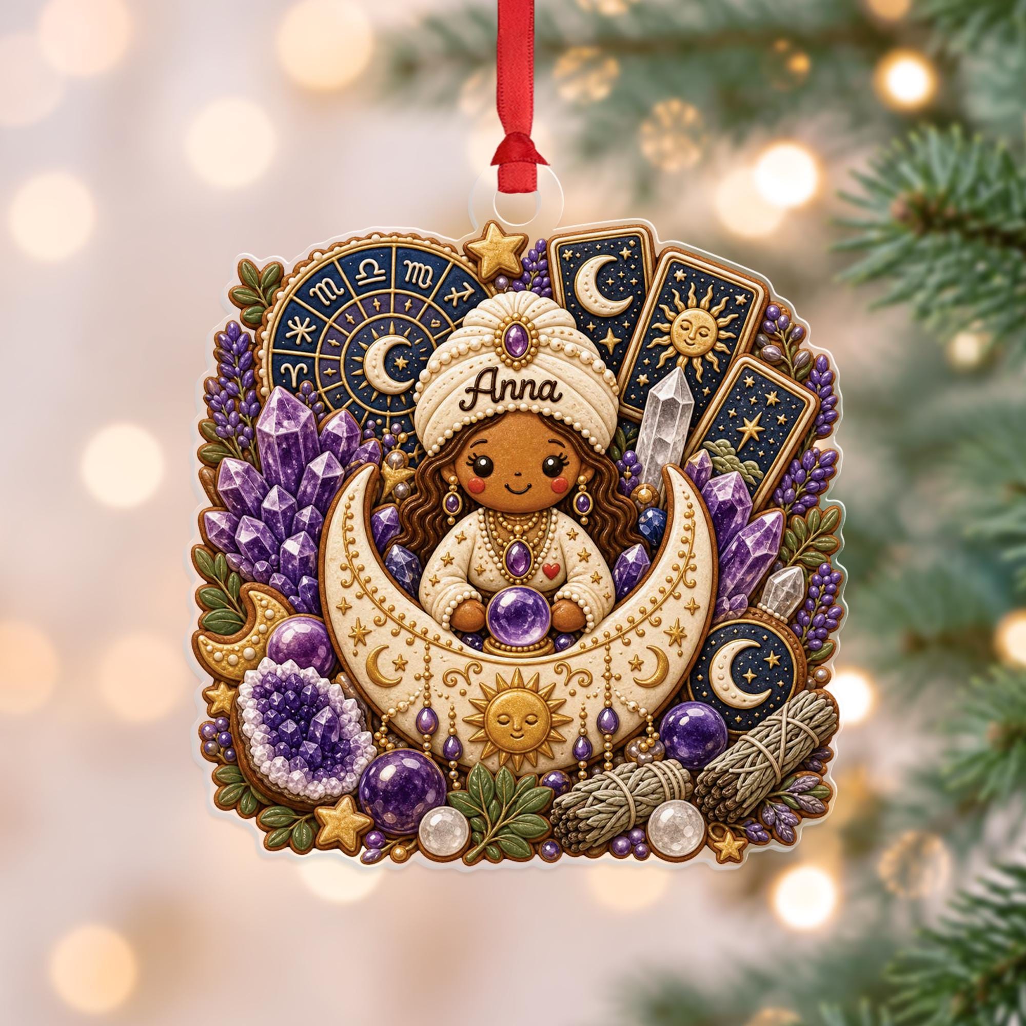 Tarot Witchy Fortune Teller Custom Acrylic Ornament