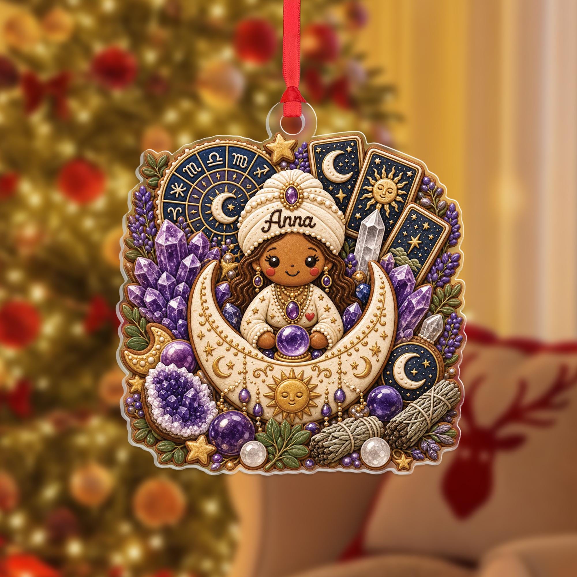Tarot Witchy Fortune Teller Custom Acrylic Ornament - Image 8