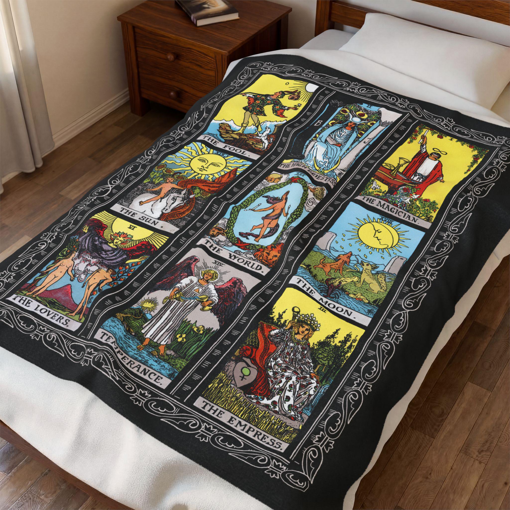 Major Arcana Mystic Occult Tarot Blanket - Image 4