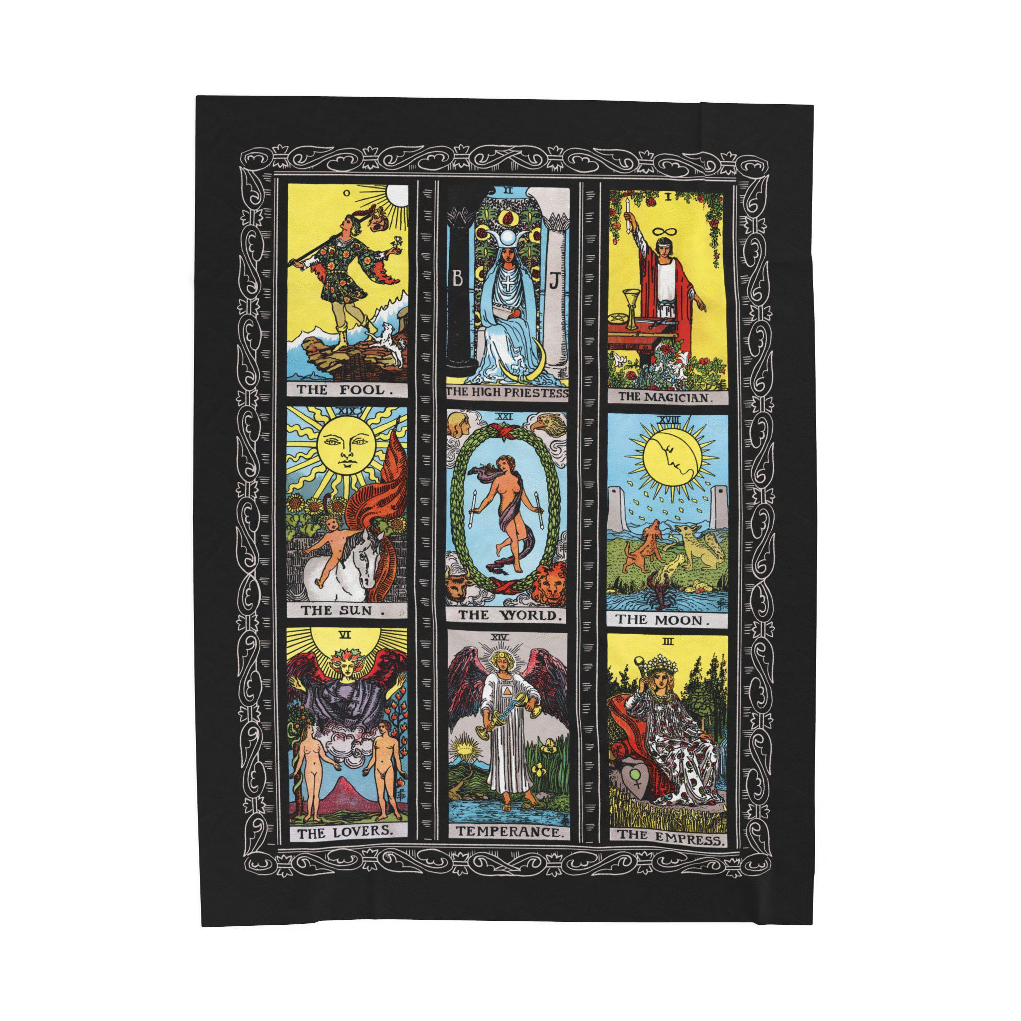 Major Arcana Mystic Occult Tarot Blanket - Image 2