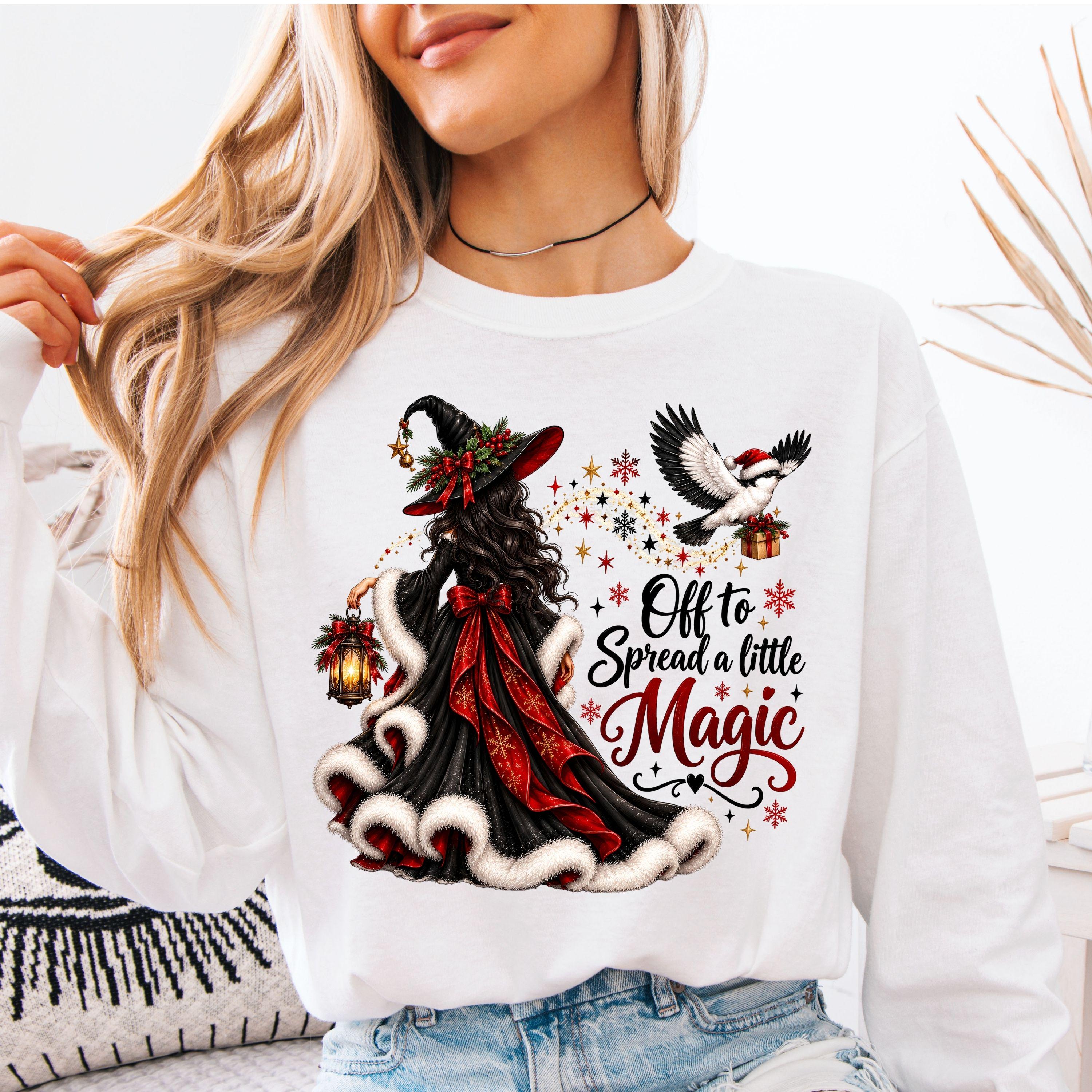 Christmas Witch Festive Magic Graphic Sweatshirt - Image 2